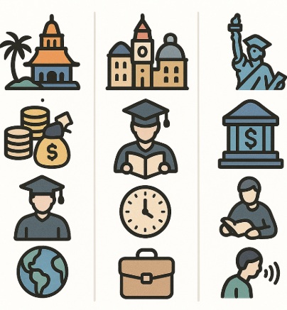 단기 유학지로 인기 있는 나라별 특징 비교 (동남아/유럽/미국)