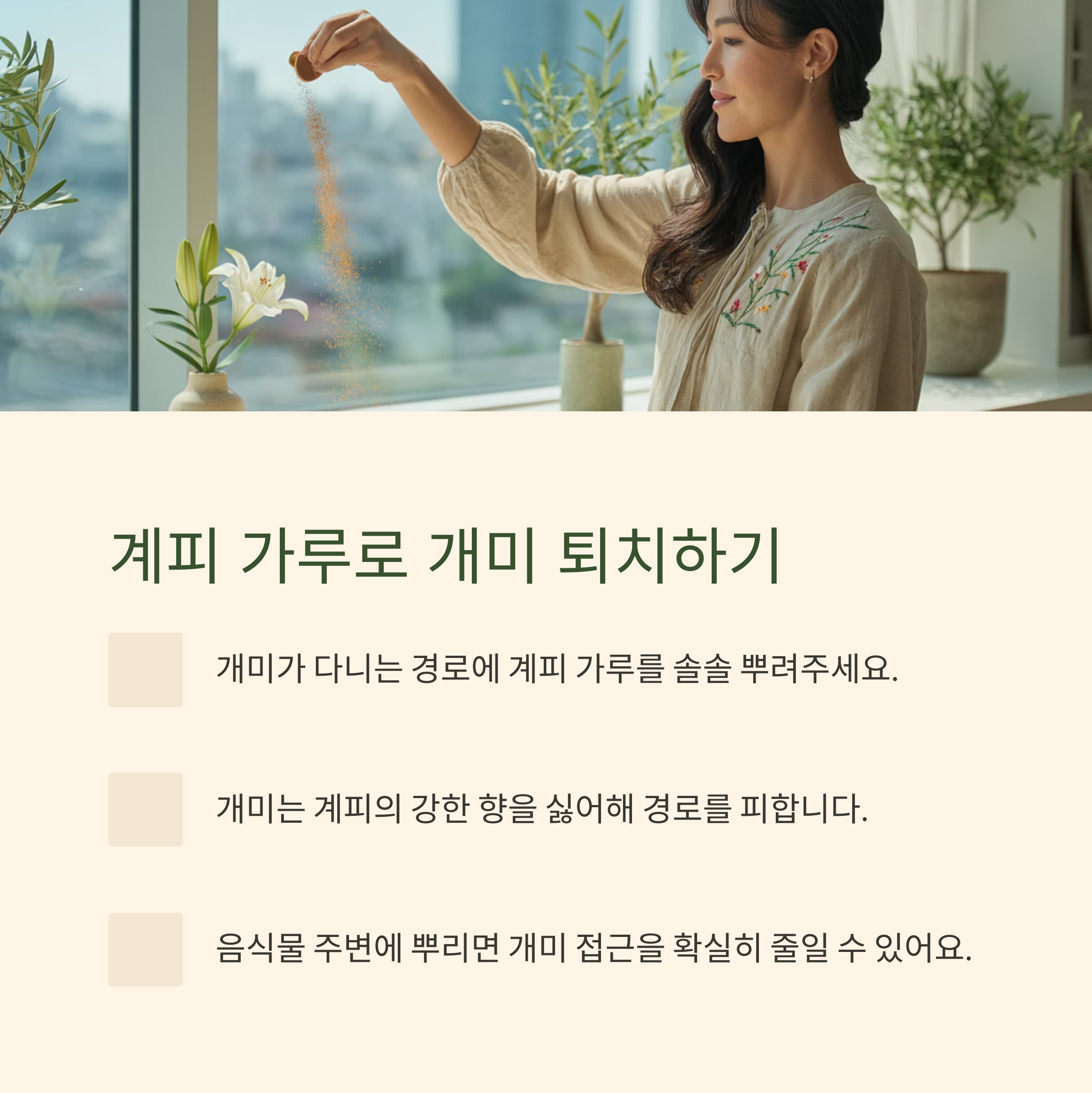 3. 계피 가루로 개미 퇴치