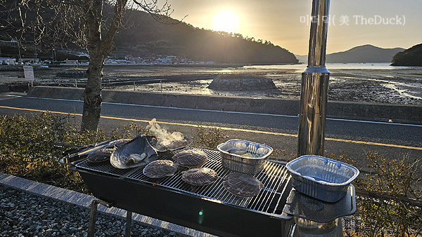 거제도 탑포마을에서 바베큐
