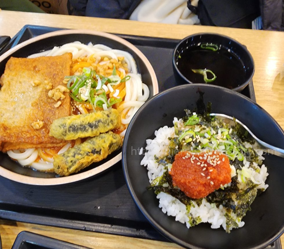 역전우동의 우볶이와 명란미니덮밥