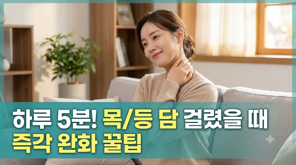 담 걸렸을 때 즉각 완화 꿀팁