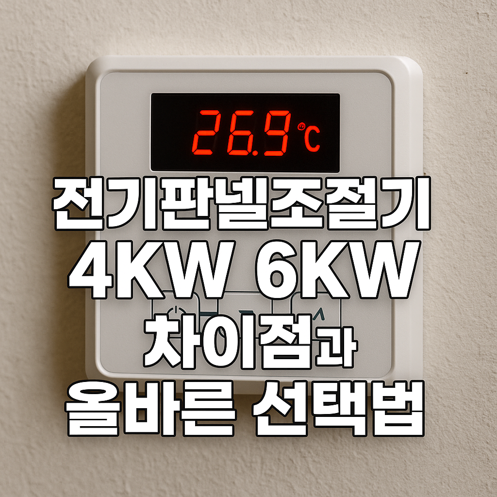 전기판넬조절기 4KW 6KW 차이점