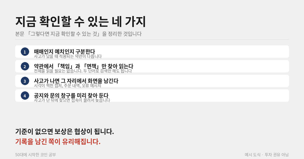 거래소 사고 대비 확인 네 가지