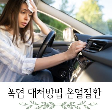 폭염 대처방법 온열질환 증상 예방 응급조치