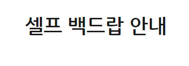 티웨이항공 셀프 백드랍 안내