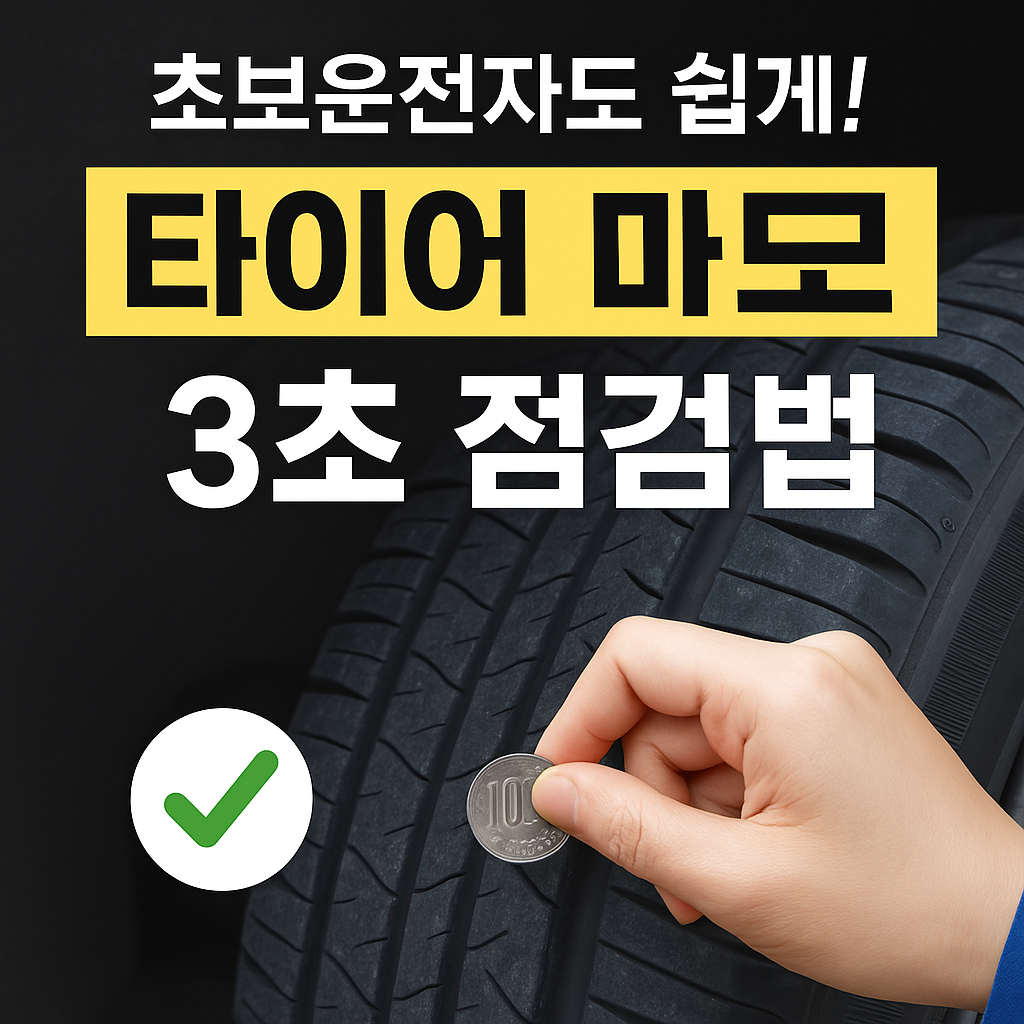 초보운전자도 쉽게! 타이어 마모 3초 점검법