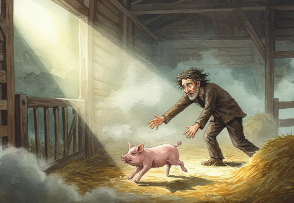 돼지를 도망치게 하는 꿈 해몽