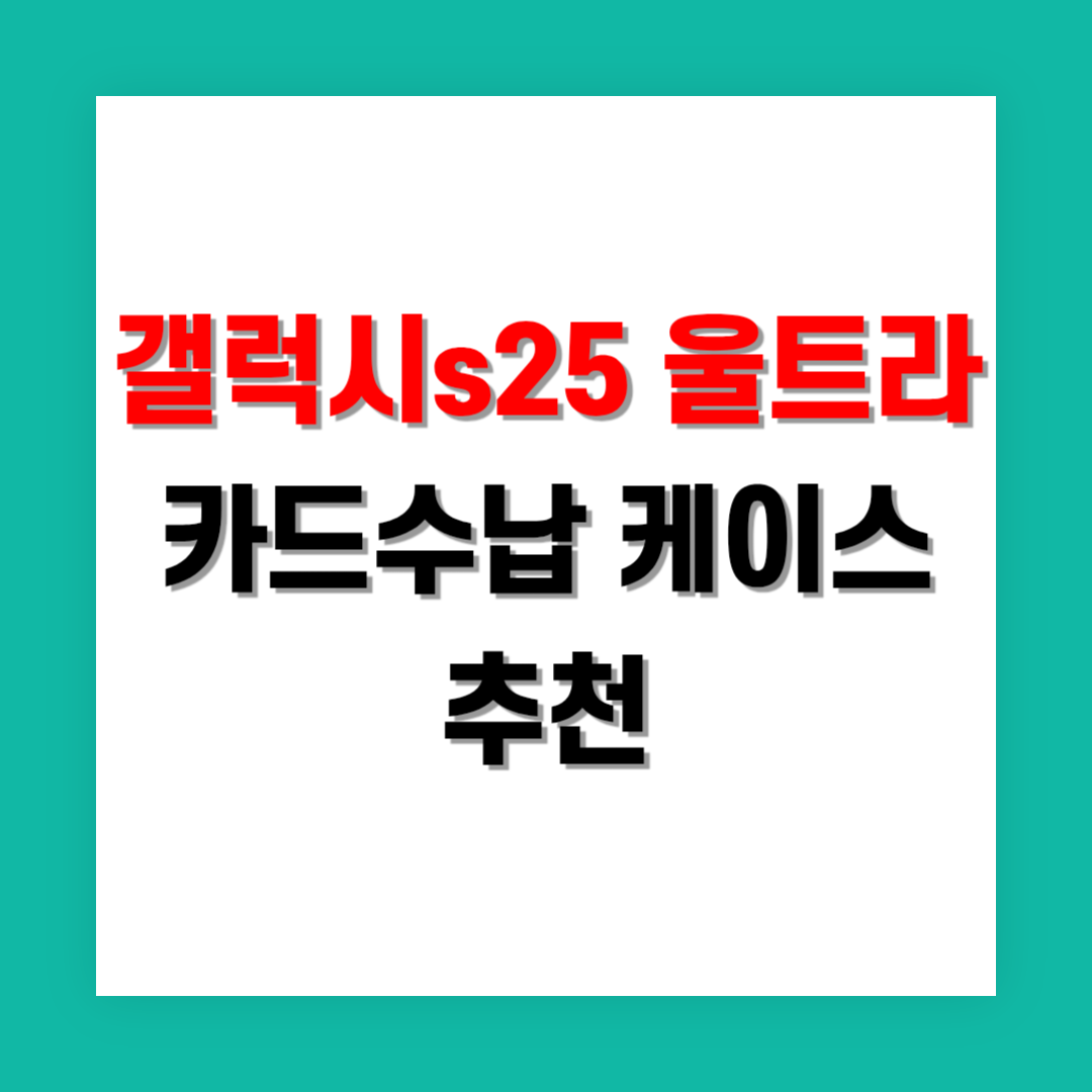 갤럭시 S25 울트라 카드수납 케이스 추천 및 사용 후기