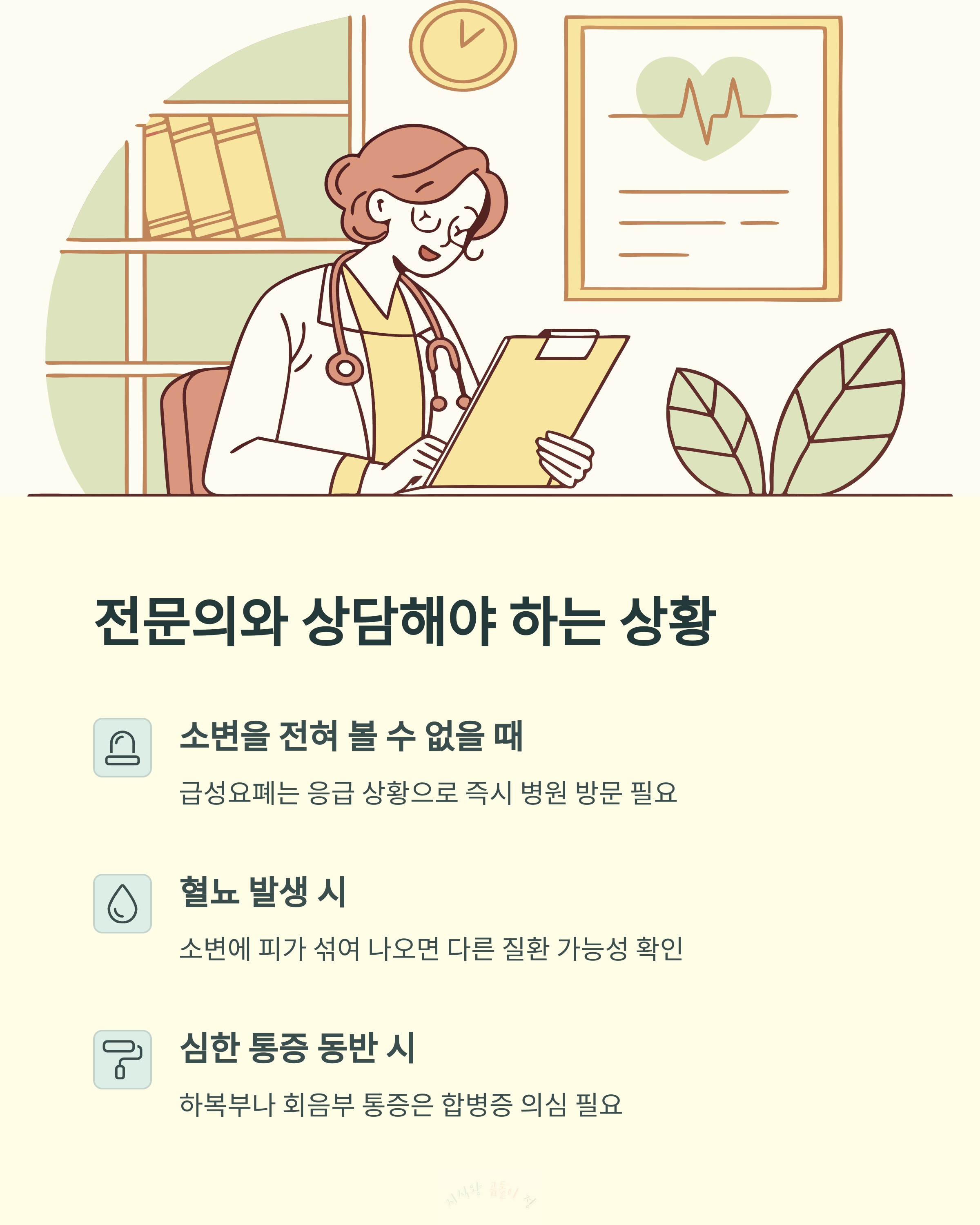 전문의와 상담해야 하는 상황