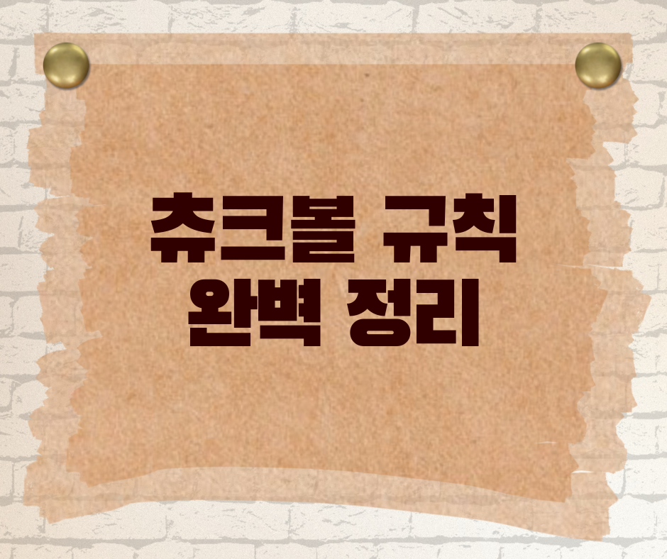 츄크볼/추크볼 경기 규칙 완벽 정리! 초보자도 쉽게 이해하는 룰북