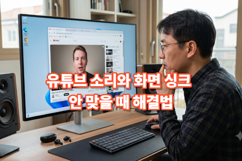 유튜브와 동영상 재생 시 소리와 화면 싱크가 맞지 않을 때 해결하는 방법