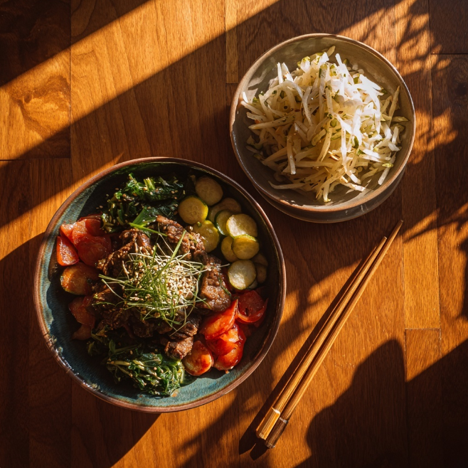 콜라비로 만든 밥 반찬