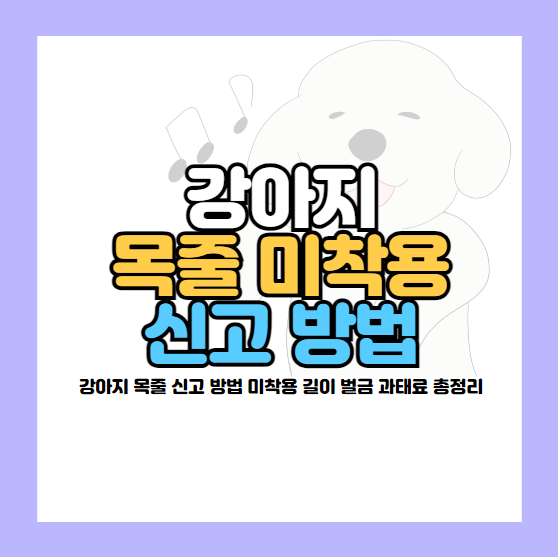 강아지 목줄 신고