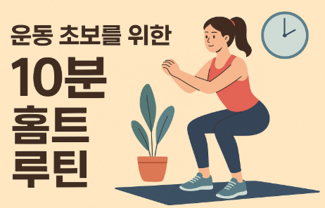 초보 운동자 10분 홈트레이닝 루틴