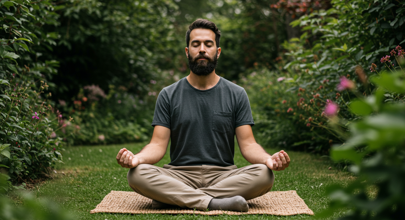 명상하고 있는 모습