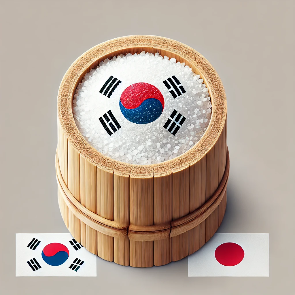 한국과 일본의 죽염 이미지