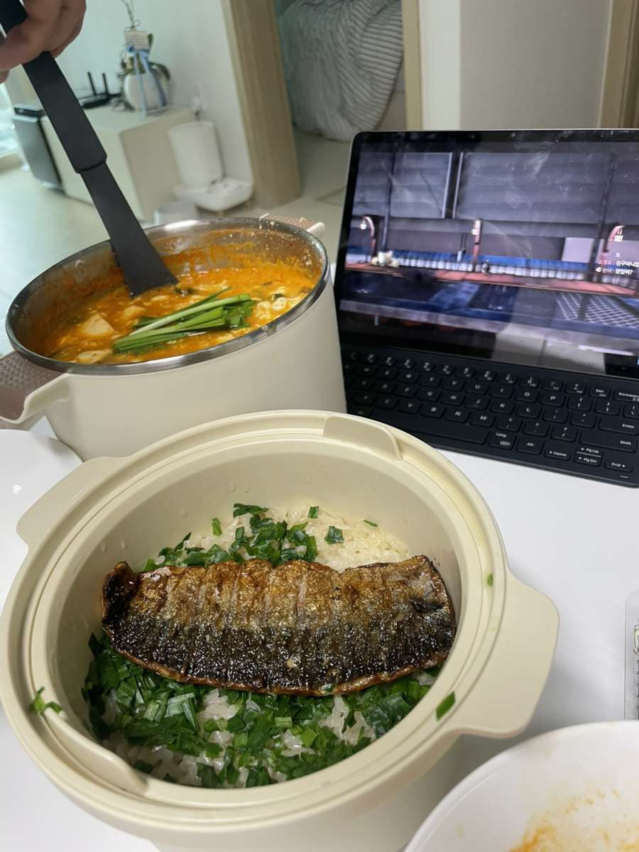 칼로볼 저당밥솥 밥