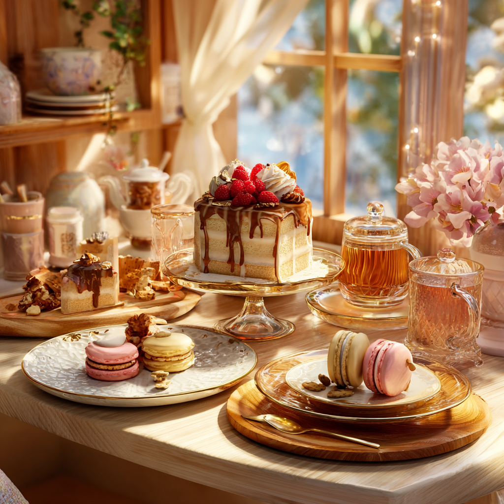 홈카페 디저트 접시