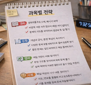 과목별 전략 사진