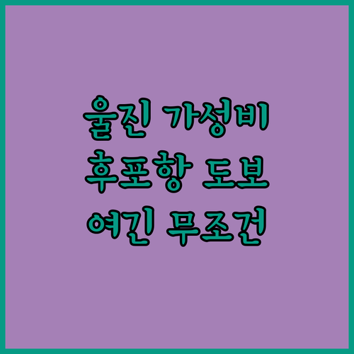 울진 숙소 내돈내산 후기 모음 후포항..