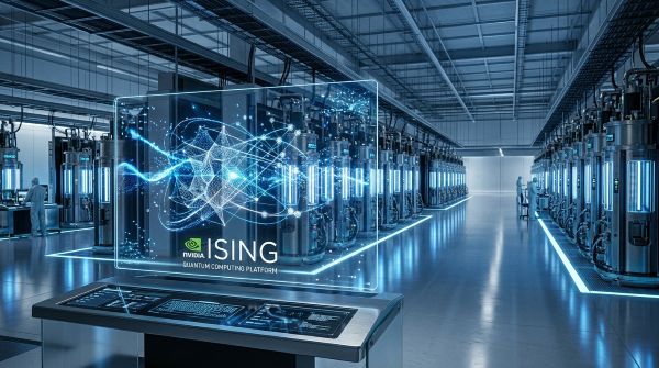 엔비디아 '아이싱' 기반 양자 데이터 센터 컵셉 AI 생성 이미지