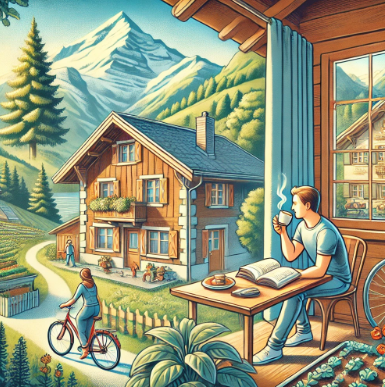 스위스 장기 체류하는 모습