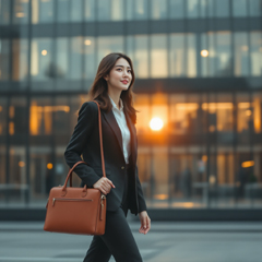 육아휴직 후 출근하는 여성의 모습