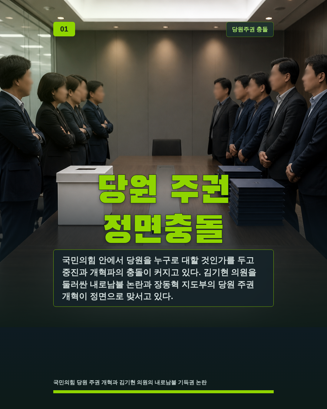당원 주권 정면충돌