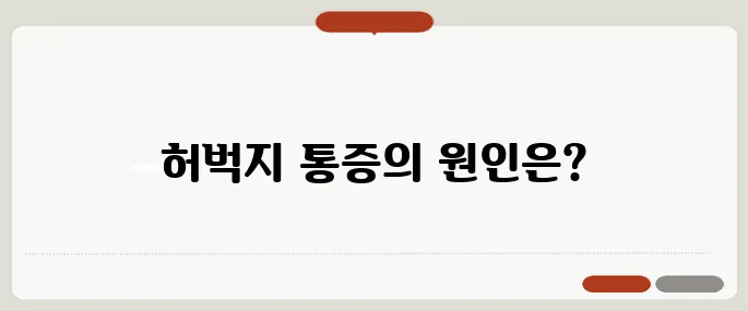 허벅지 통증 원인 정리 근육통 외에도 좌골 신경통 가능