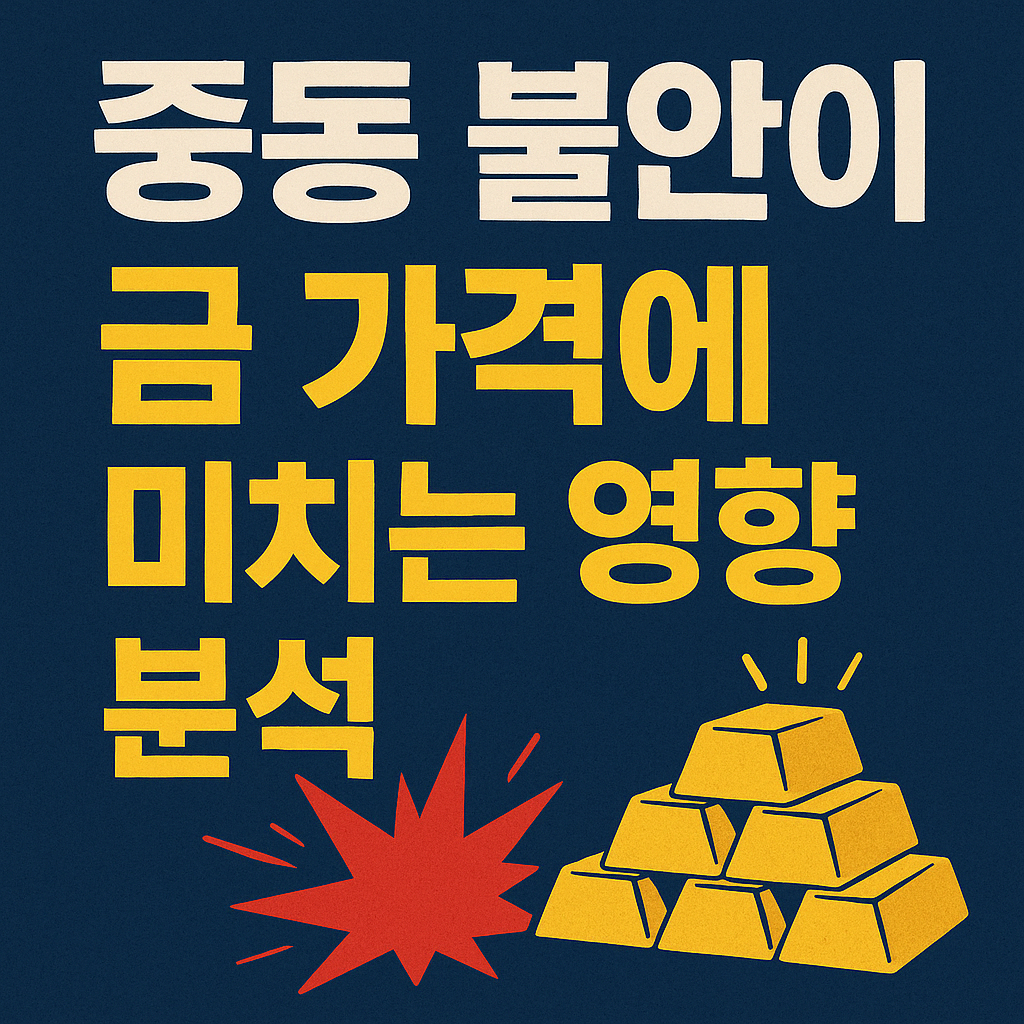📈 중동 불안이 금 가격에 미치는 영향 분석 (2025 최신판)
