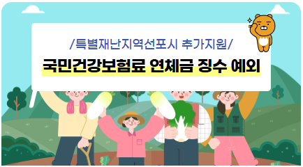 특별 재난지역 선포시 추가지원