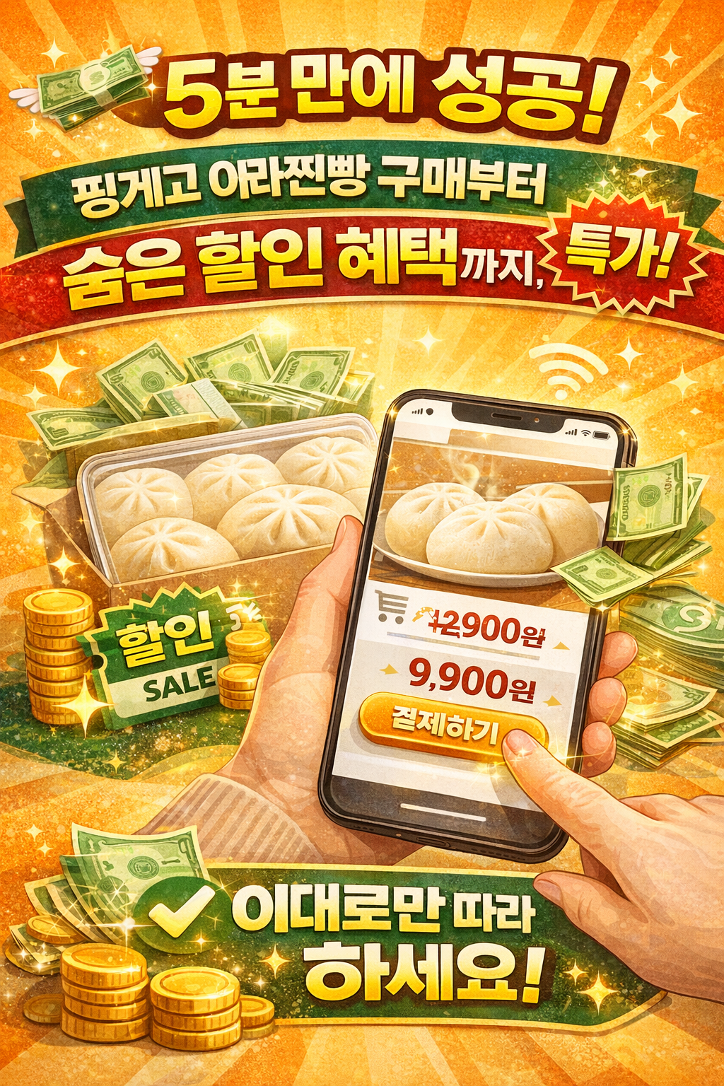 💸 5분 만에 성공!