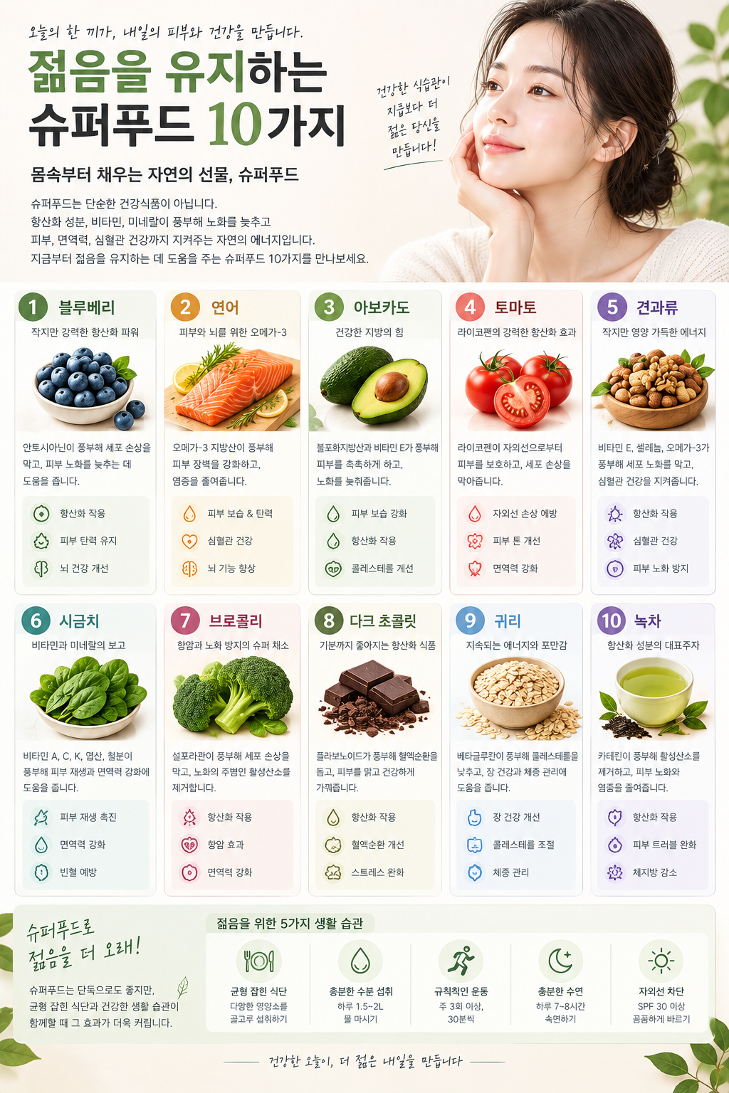 젊음을 유지하는 슈퍼푸드