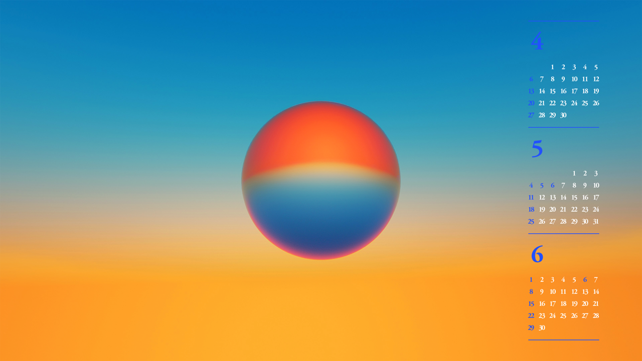 09 빨강 파랑 무늬 구 B - 2025년5월 노트북배경화면