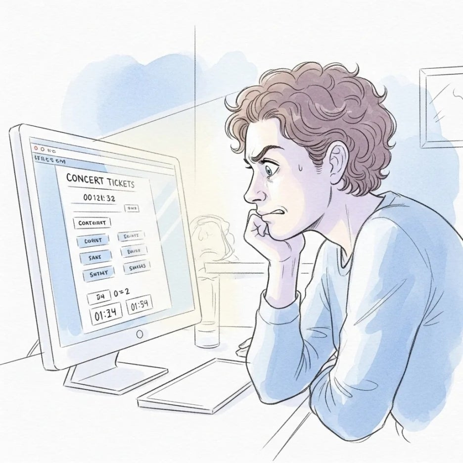긴장감 넘치는 콘서트 티켓팅 순간