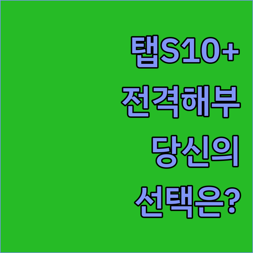 갤럭시탭 S10 플러스, 당신의 선택