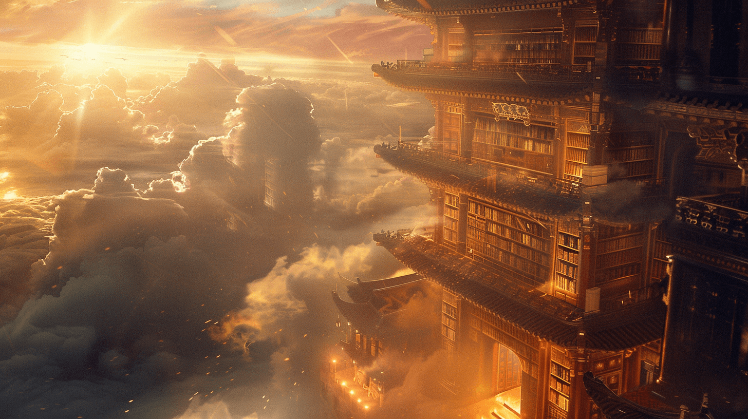 천국-구름-위-신전-이미지