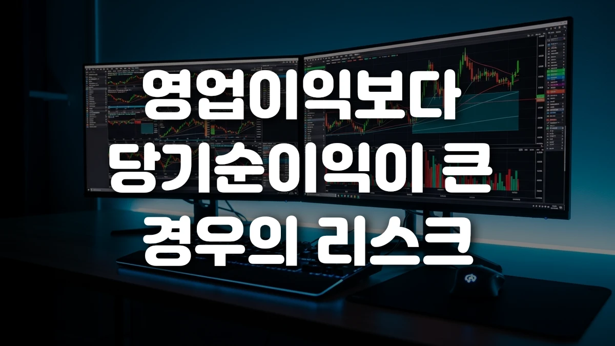 영업이익보다 당기순이익이 큰 경우의 리스크