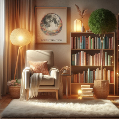 차와 편안한 시간을 즐기는 독서 공간, 아늑한 분위기.