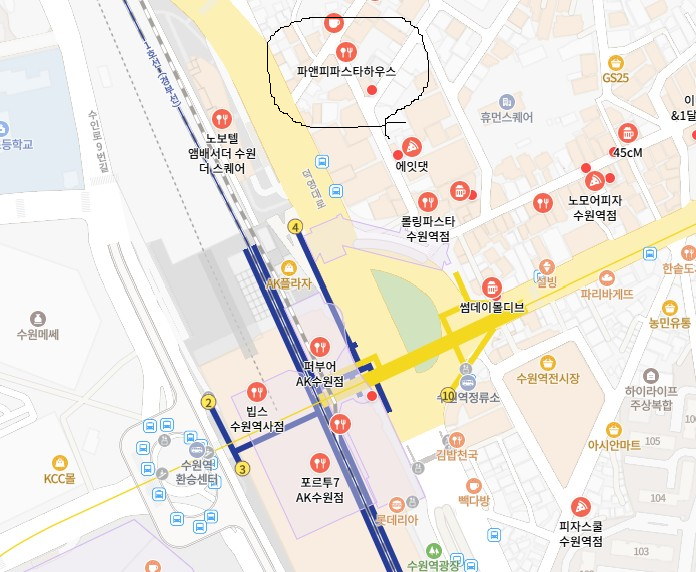 네이버 지도에서 파앤피파스타하우스 위치