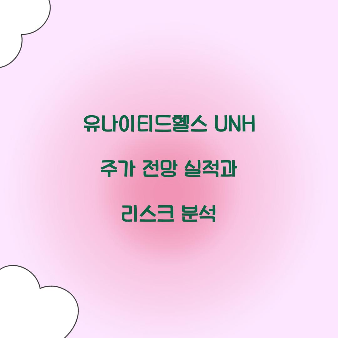 유나이티드헬스 UNH 주가 전망