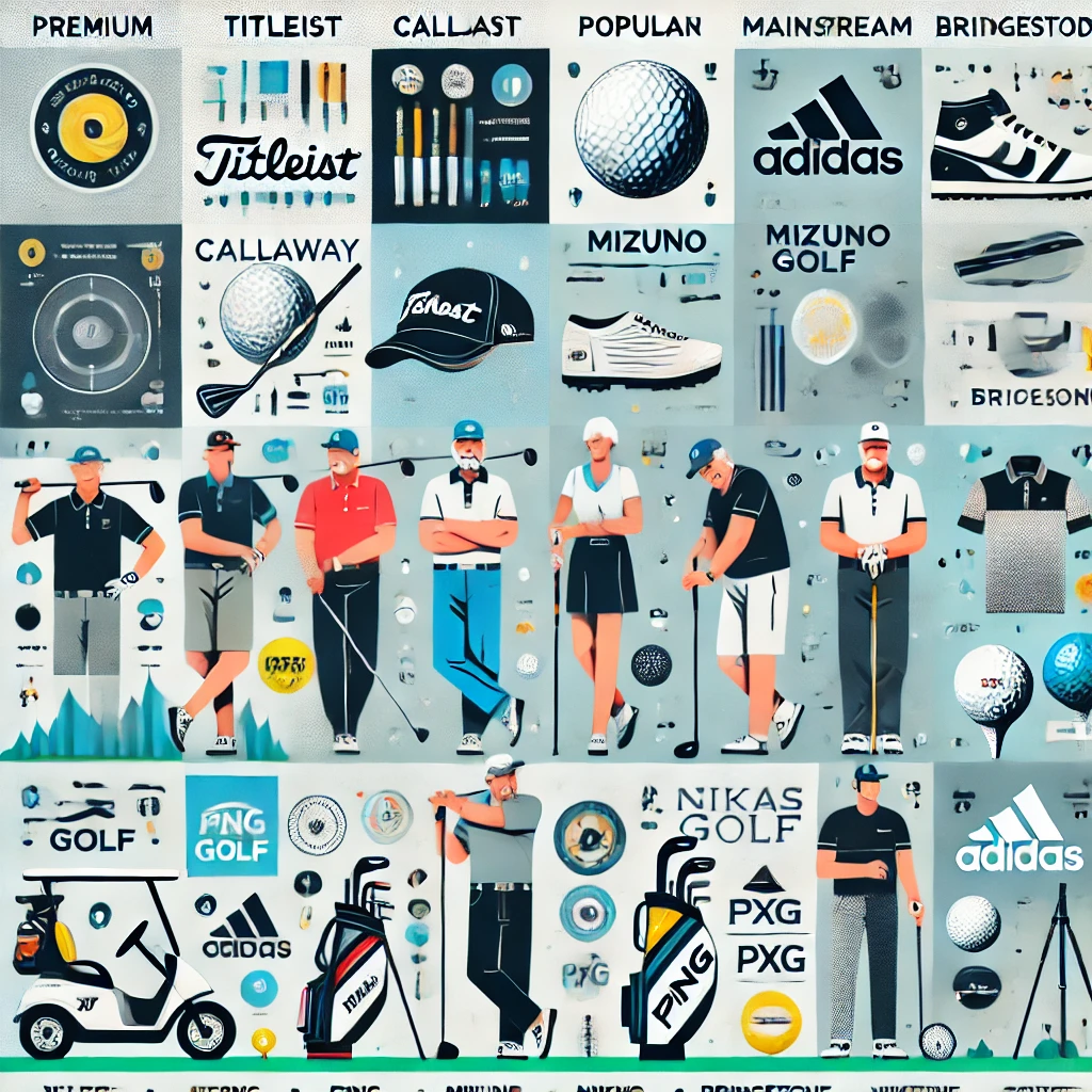 골프 브랜드와 선호도 및 연령대에 관련된사진