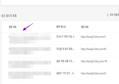 스팸-백링크-페이지url-사진