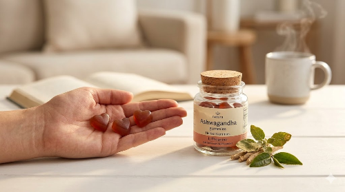 스트레스 완화 구미 아슈와간다 테아닌 천연 성분 젤리 영양제