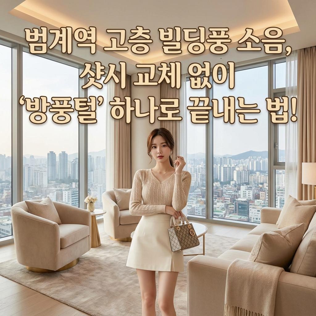 안양 범계역 인근 주상복합 거주자 필독! 층간소음보다 무서운 창문 덜컹거림 잡는 방풍털 교체 솔루션