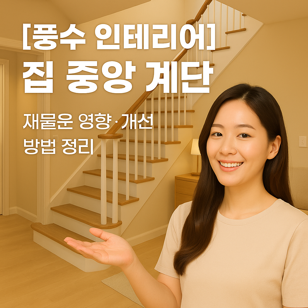 [풍수 인테리어] 집 중앙에 계단 ｜ 재물운에 미치는 영향&middot;개선 방법 정리