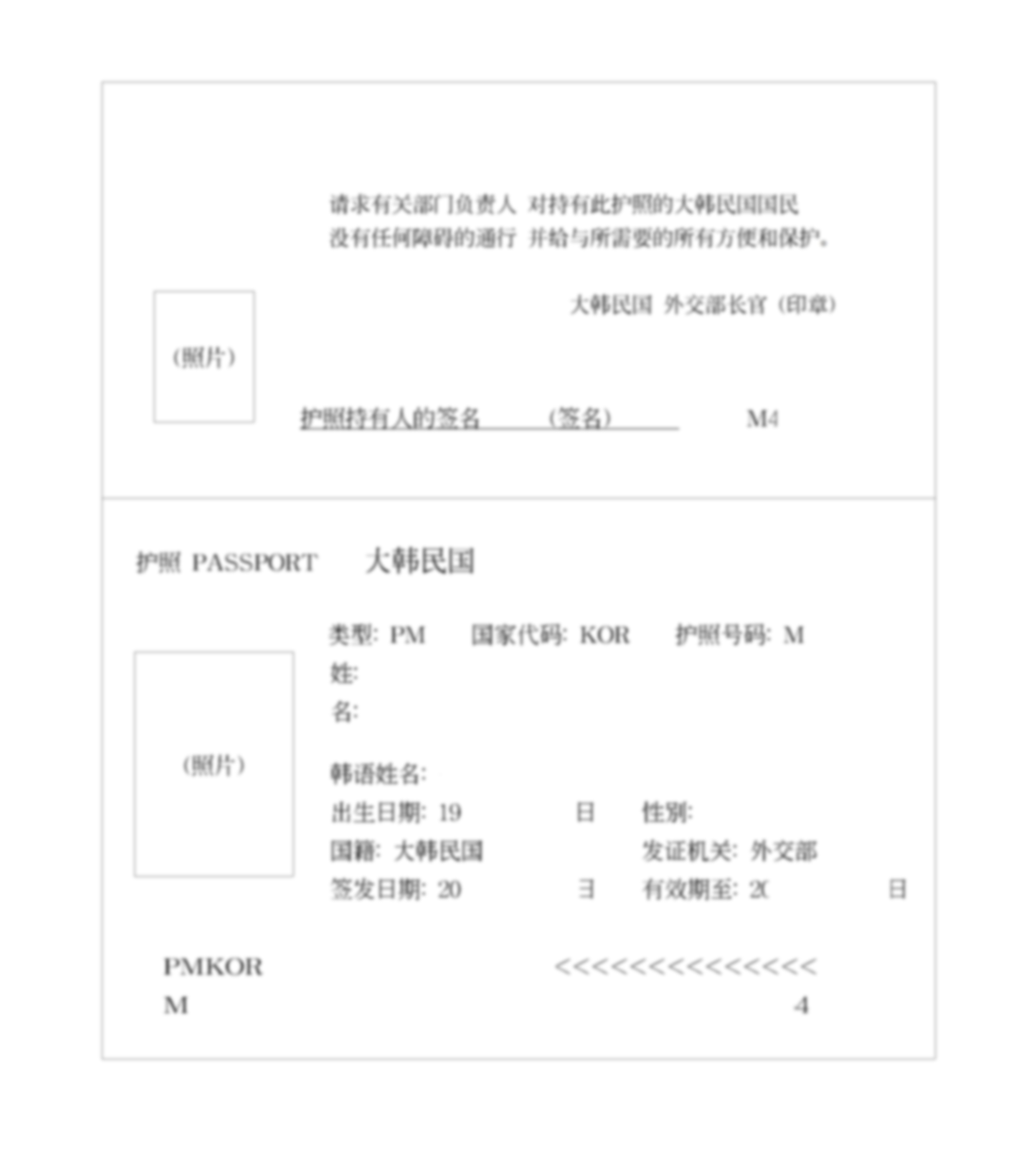 여권중국어번역