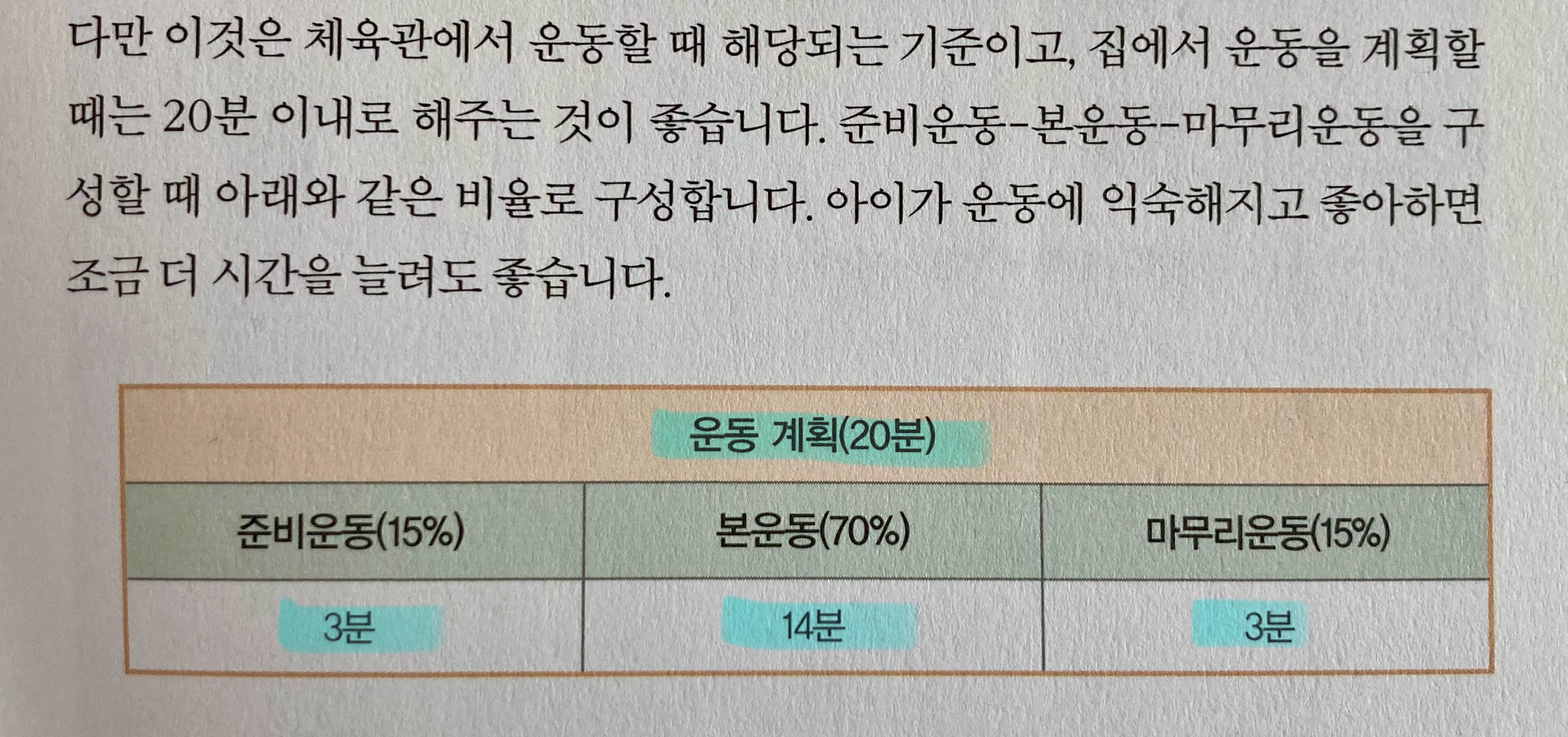 하루 20분 홈트레이닝 계획