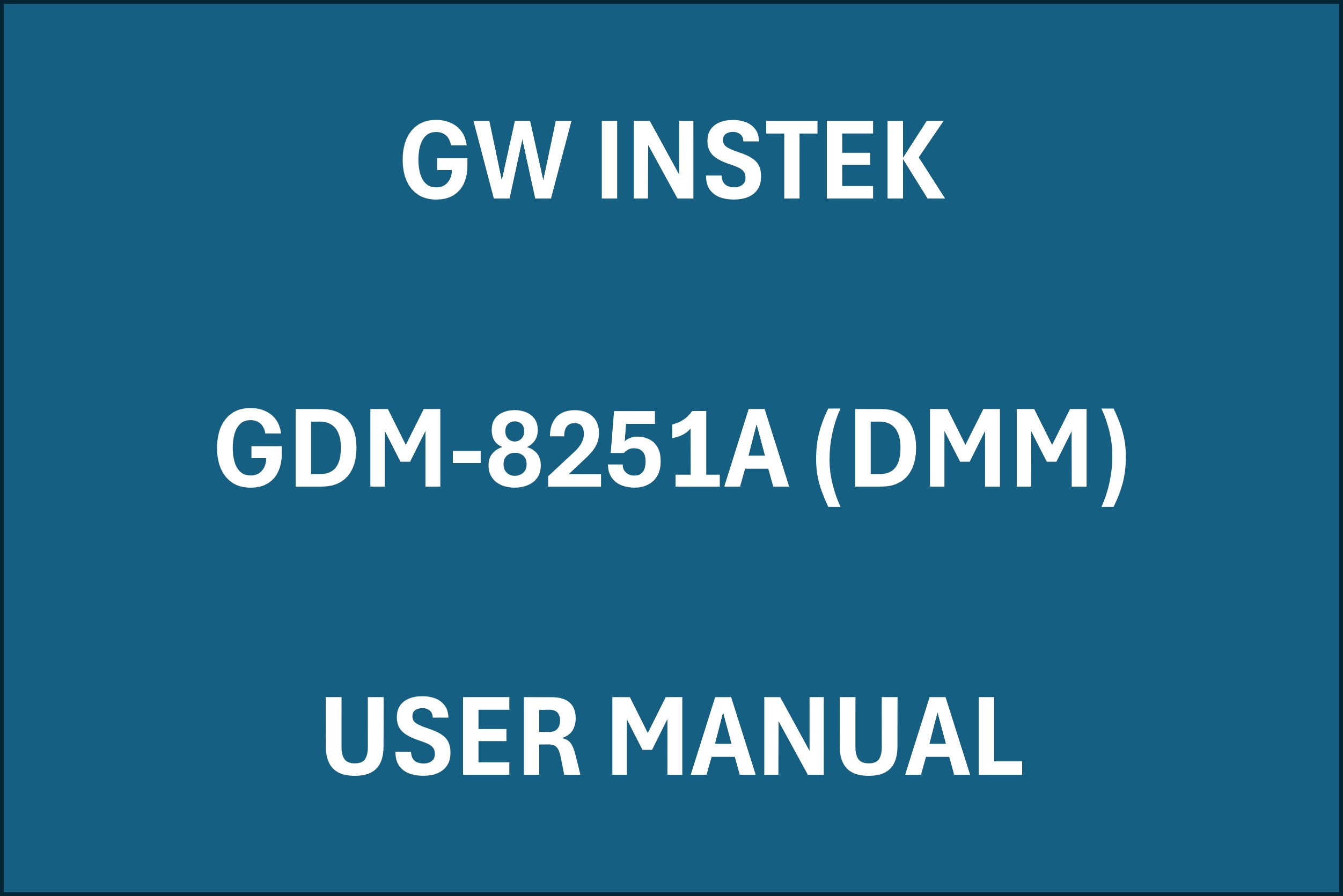 디지털멀티메터 GDM-8251A