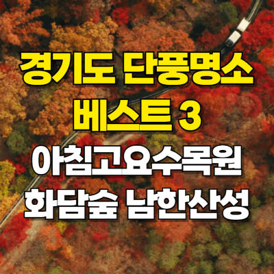 경기도 단풍 명소 베스트 3 화담숲 아침고요수목원 남한산성 카드뉴스